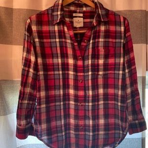 AE Red, White, And Blue Flannel
